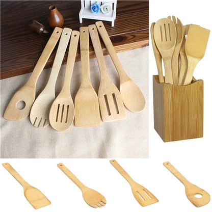 6 Piece Bamboo Essentials Cooking Set