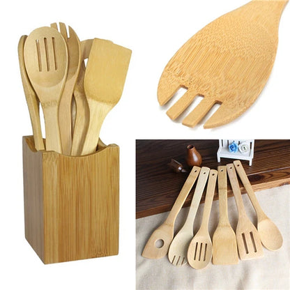 6 Piece Bamboo Essentials Cooking Set